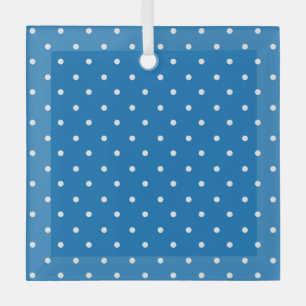 Seamless blue background polka dot pattern  glass tree decoration
