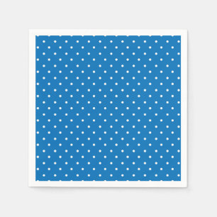 Seamless blue background polka dot pattern napkin