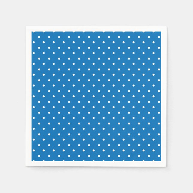Seamless blue background polka dot pattern  napkin (Front)