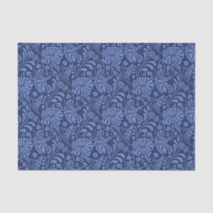 Seamless blue flower pattern decoupage Tissue Pape Paper