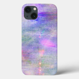 seamless blue, pink background yellow watercolor iPhone 13 case