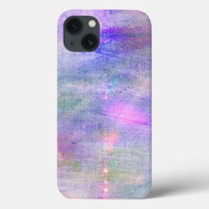 seamless blue, pink background yellow watercolor iPhone 13 case