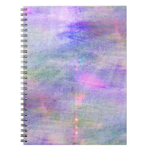 seamless blue, pink background yellow watercolor notebook