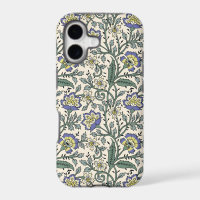 Seamless blue, yellow, and white floral pattern 