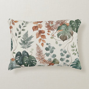 Seamless boho botanical pattern Flowers  Decorative Cushion
