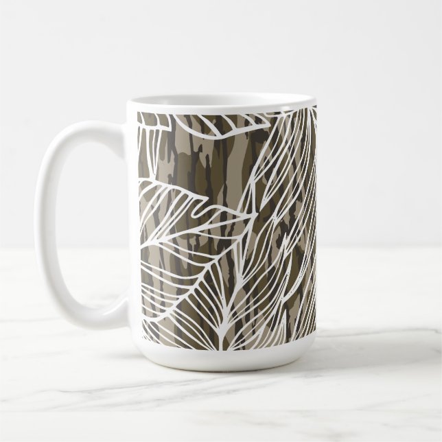 Seamless Botanical Bottom Lands Camo Coffee Mug (Left)