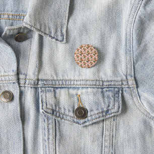 Seamless botanical pattern with cute fruit branch  3 cm round badge