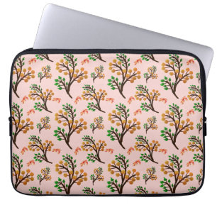 Seamless botanical pattern with cute fruit branch laptop sleeve