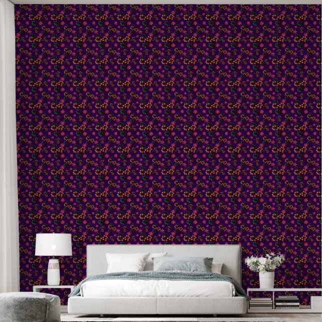Seamless botanical pattern with cute fruit branch  wallpaper (Bedroom)