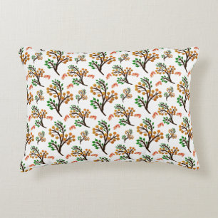 Seamless Botanical Pattern with Flowers   Cute Nat Decorative Cushion