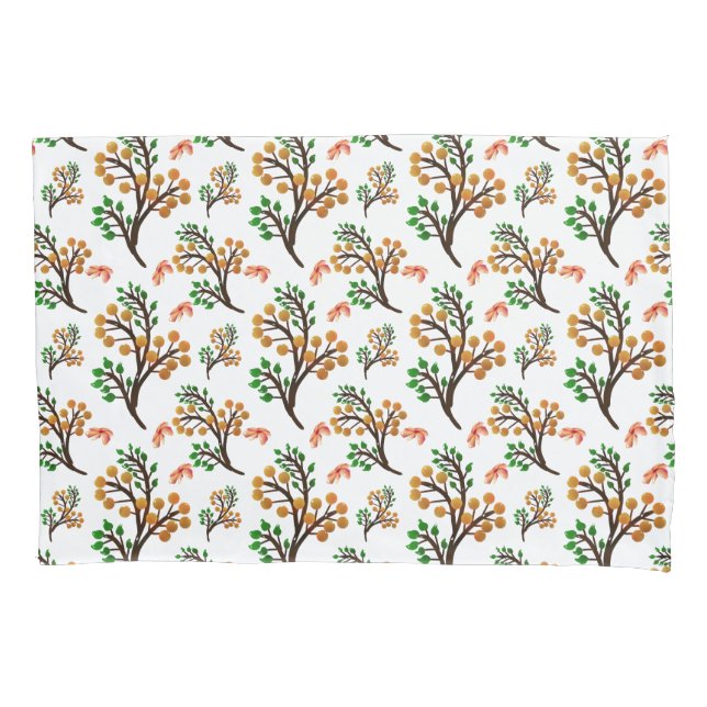 Seamless Botanical Pattern with Flowers | Cute Nat Pillowcase (Front)