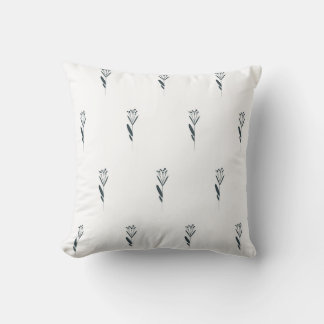 seamless botanical pattern with flowers in a monoc cushion