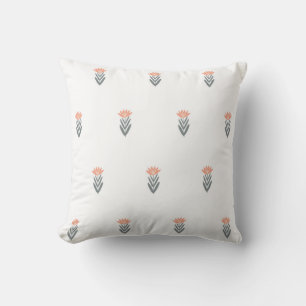 seamless botanical simple pattern with flowers in  cushion