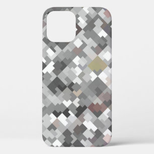 Seamless bright abstract mosaic grey background pa iPhone 12 case