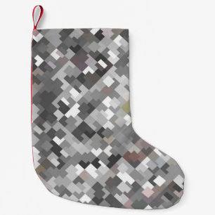 Seamless bright abstract mosaic grey background pa small christmas stocking