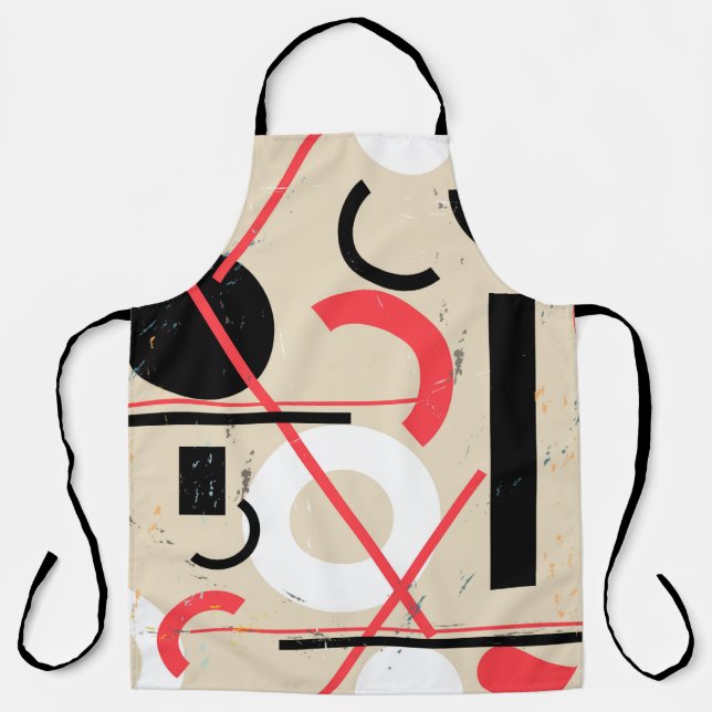 Seamless bright abstract pattern of geometric obje apron (Front)