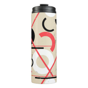 Seamless bright abstract pattern of geometric obje thermal tumbler