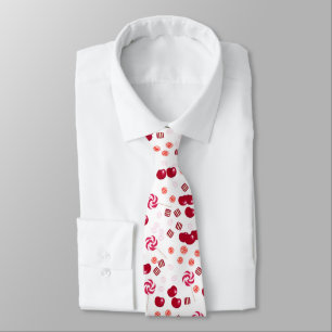 Seamless bright Cherry berry candy lollipops sweet Tie