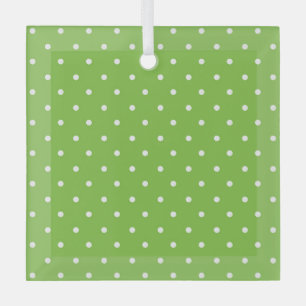 Seamless  bright lime polka dot pattern  glass tree decoration
