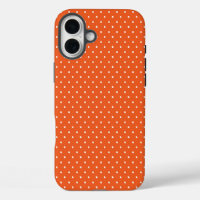 Seamless bright orange background polka dot
