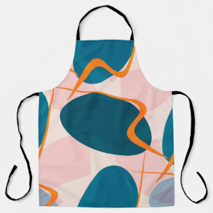 Seamless bright pattern of abstract shapes and twi apron