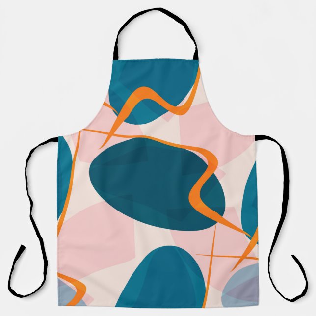 Seamless bright pattern of abstract shapes and twi apron (Front)