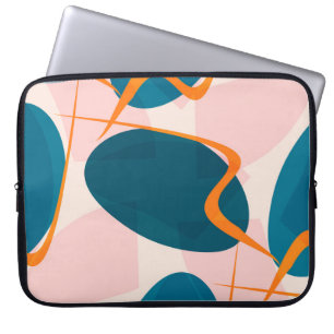 Seamless bright pattern of abstract shapes and twi laptop sleeve