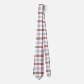 Seamless Brown and Grey Gingham Pattern Tie