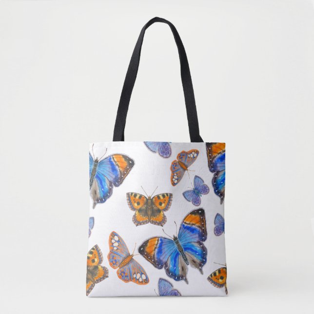 Seamless Butterflies Pattern Tote Bag (Front)