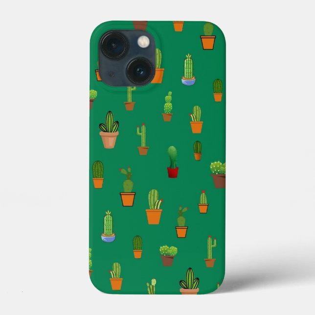Seamless Cactus Pattern, Shapes and Patterns  Case-Mate iPhone Case (Back)
