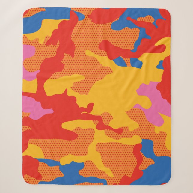 Seamless camouflage background pattern. Seamless c Sherpa Blanket (Front)