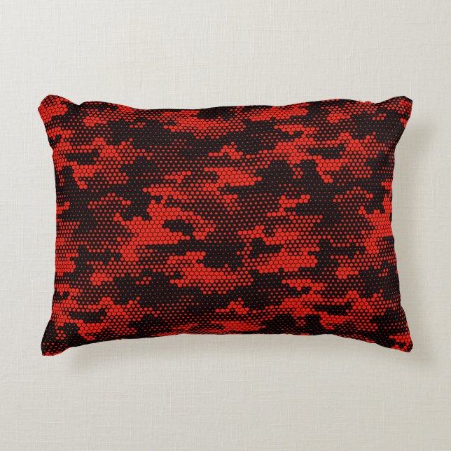 Seamless camouflage pattern. Repeating digital dot Decorative Cushion (Front)