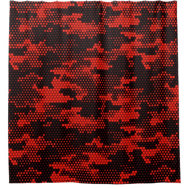 Seamless camouflage pattern. Repeating digital dot Shower Curtain (Front)