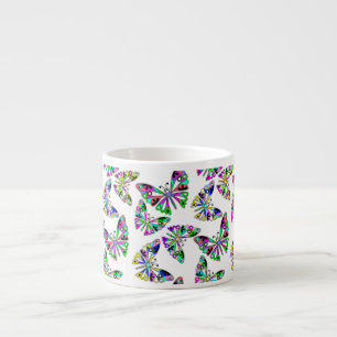 Seamless cartoon cute fun kids abstract buttefly p espresso cup