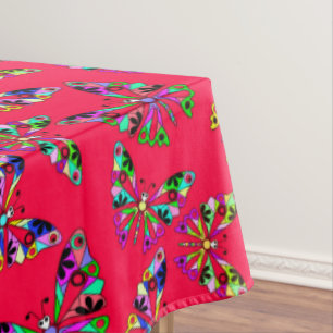 Seamless cartoon cute fun kids abstract buttefly p tablecloth