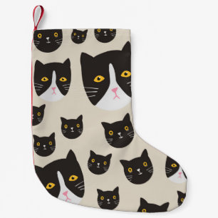 Seamless cat pattern/ small christmas stocking