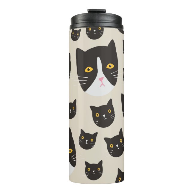 Seamless cat pattern/ thermal tumbler (Front)