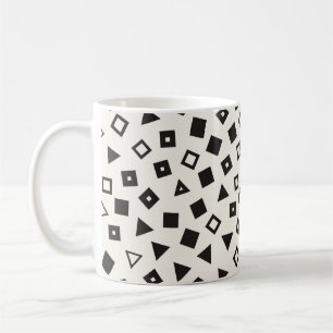 Seamless chaotic patterns. Randomly scattered geom Coffee Mug