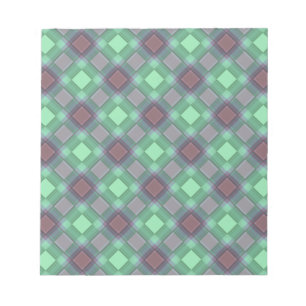 Seamless chequered plaid abstract squares geometri notepad