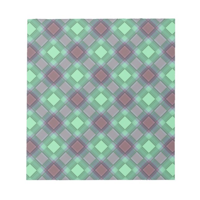 Seamless chequered plaid abstract squares geometri notepad (Front)