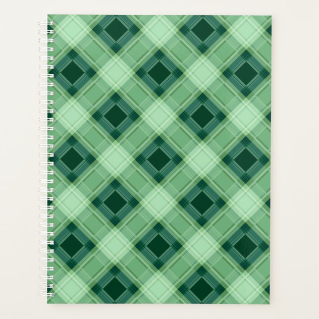 Seamless chequered plaid abstract squares geometri planner (Front)
