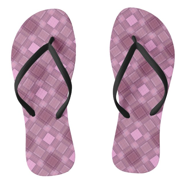 Seamless chequered plaid abstract squares geometri thongs (Footbed)