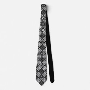 Seamless chequered plaid abstract squares geometri tie