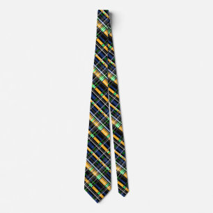 Seamless chequered plaid abstract squares geometri tie