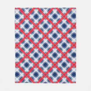 Seamless chequered plaid lined abstract pattern bl fleece blanket