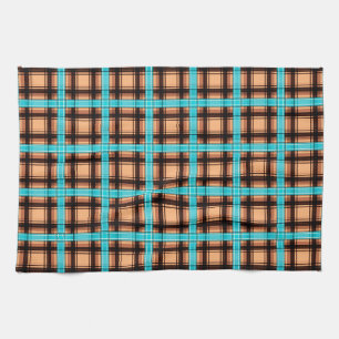 Seamless chequered plaid lined abstract pattern bl tea towel