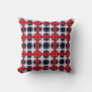 Seamless chequered plaid lined abstract pattern re cushion
