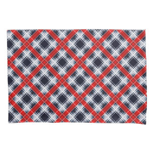 Seamless chequered plaid lined abstract pattern re pillowcase