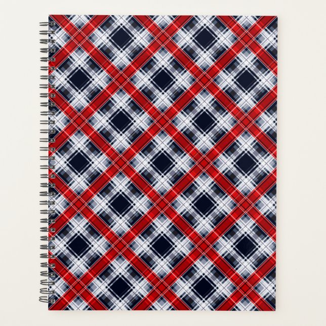 Seamless chequered plaid lined abstract pattern re planner (Front)