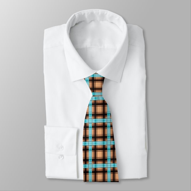 Seamless chequered plaid lined abstract pattern tie (Tied)